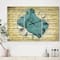Designart Nautical & Coastal Blue Sea 3 Panel Oversized Wall Clock